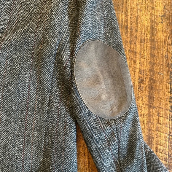 Alan Flusser | Classic 100% Wool Sports Jacket w/Leather Elbow Patches, 40R - Picture 9 of 11